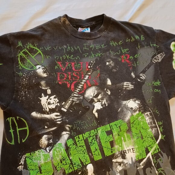 Vintage 1992 Hanes Beefy Pantera Cowboys from Hell AOP T-Shirt Adult L - Picture 3 of 16